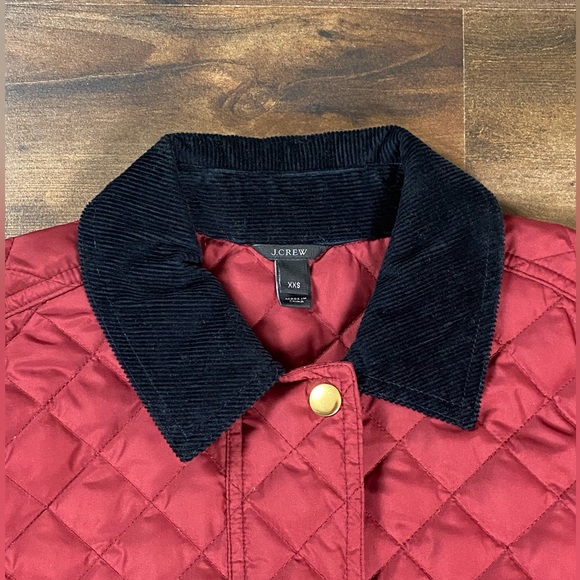 J. Crew Quilted Down Red Jacket Size XXS - Picture 5 of 6